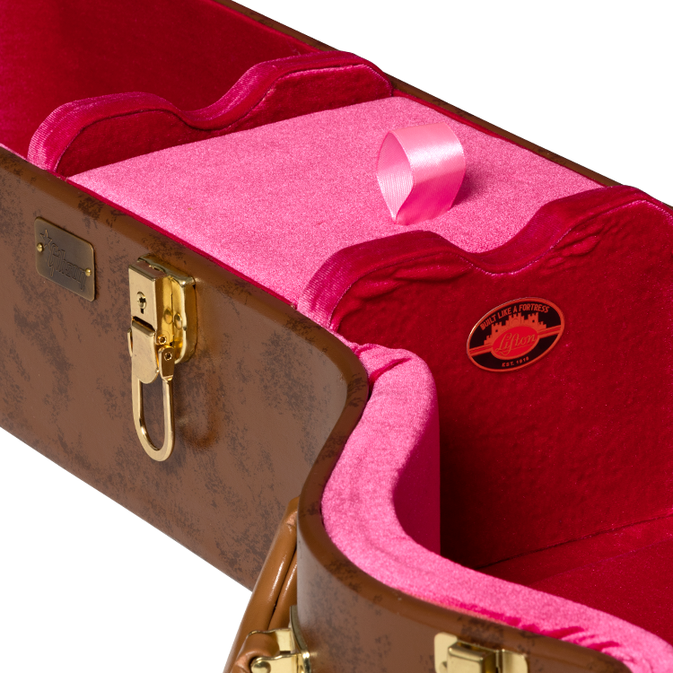 Gibson Lifton Historic Brown/Pink Hardshell Case， SJ-200