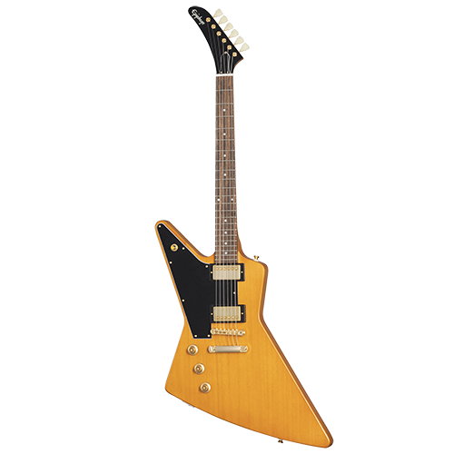 Epiphone | 1958 Korina Explorer (Black Pickguard) Aged Natural