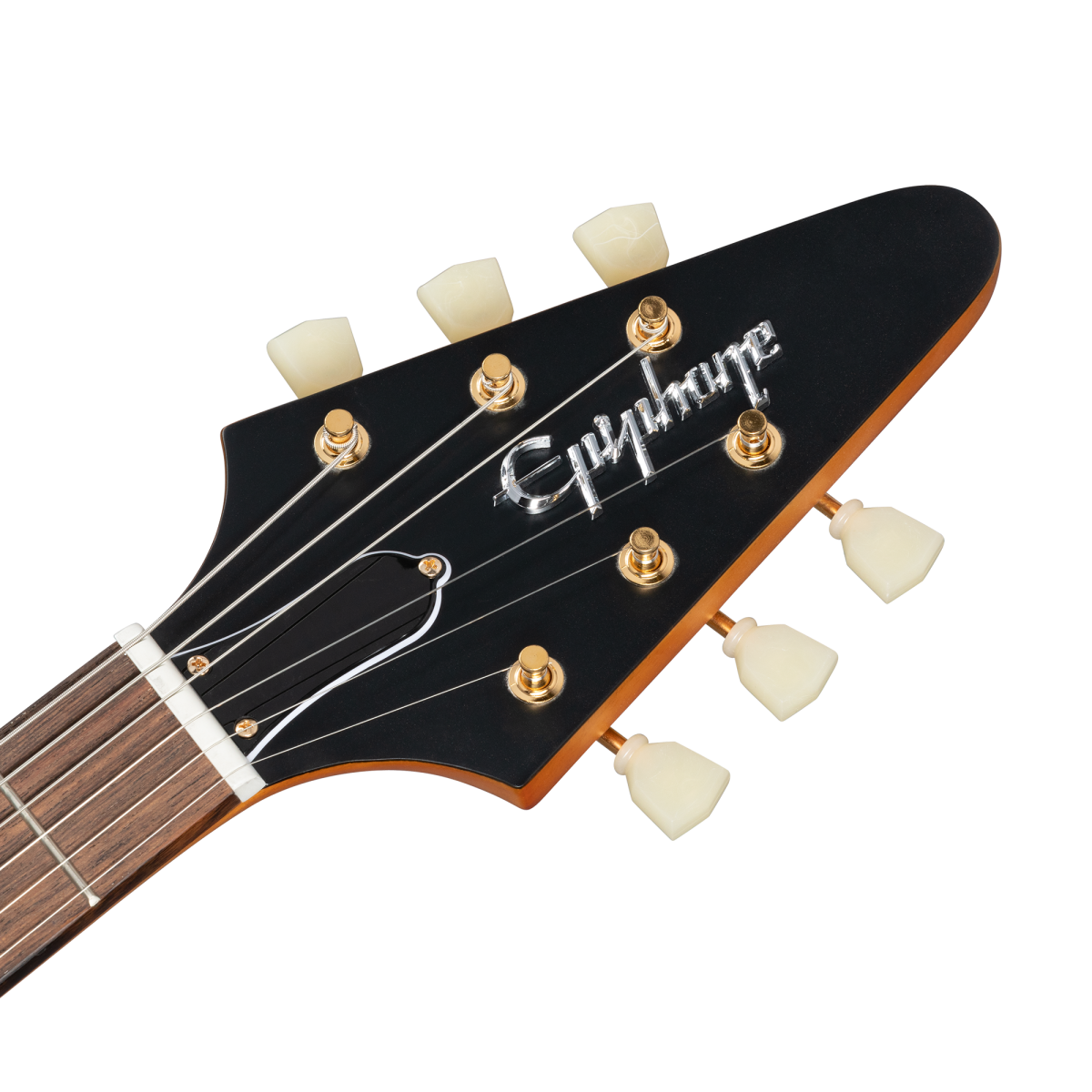 超美品の Epiphone フライングV コリーナ ロック式ペグ ギター 