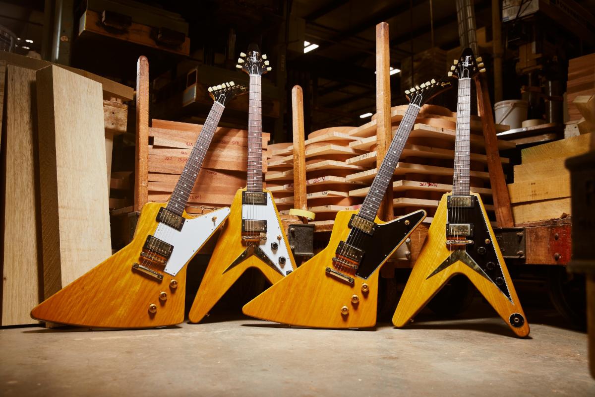 The Gibson 1958 Korina Explorer and Flying V.