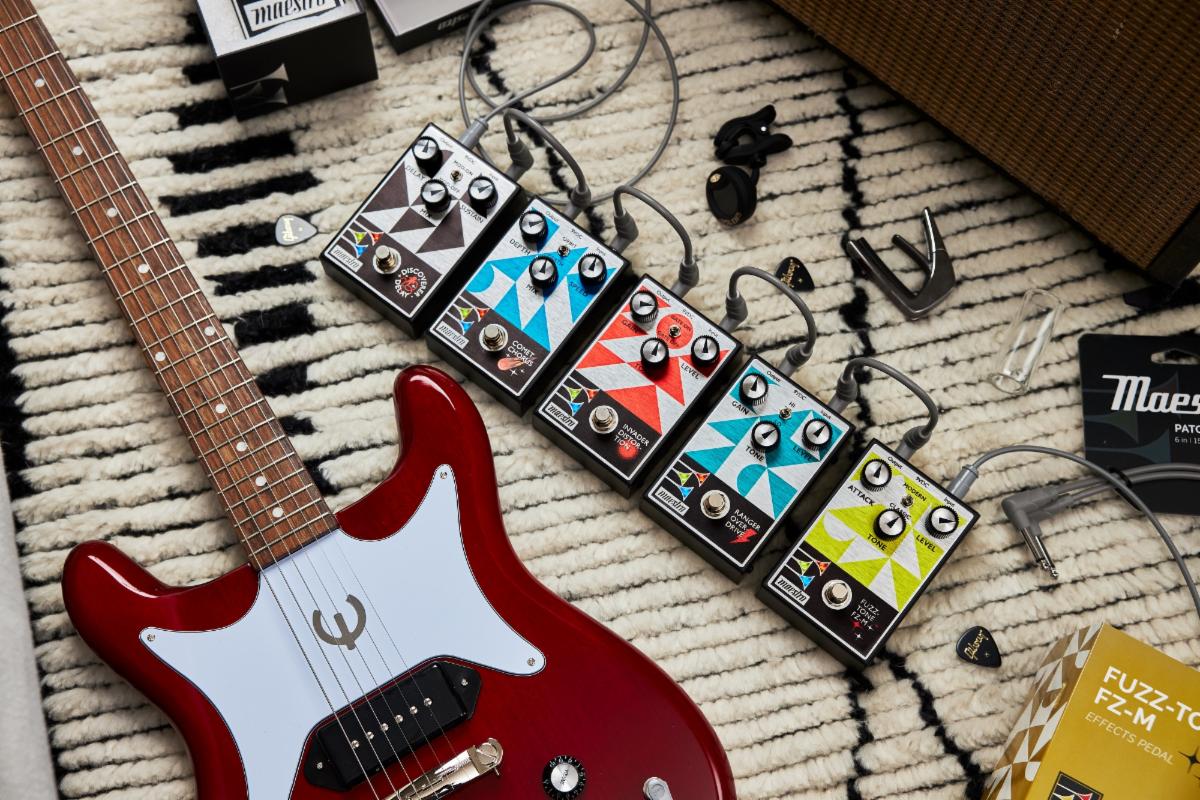 Each Maestro pedal functions as an innovative “two-in-one” pedal, with a single toggle that switches between two distinct voicings.