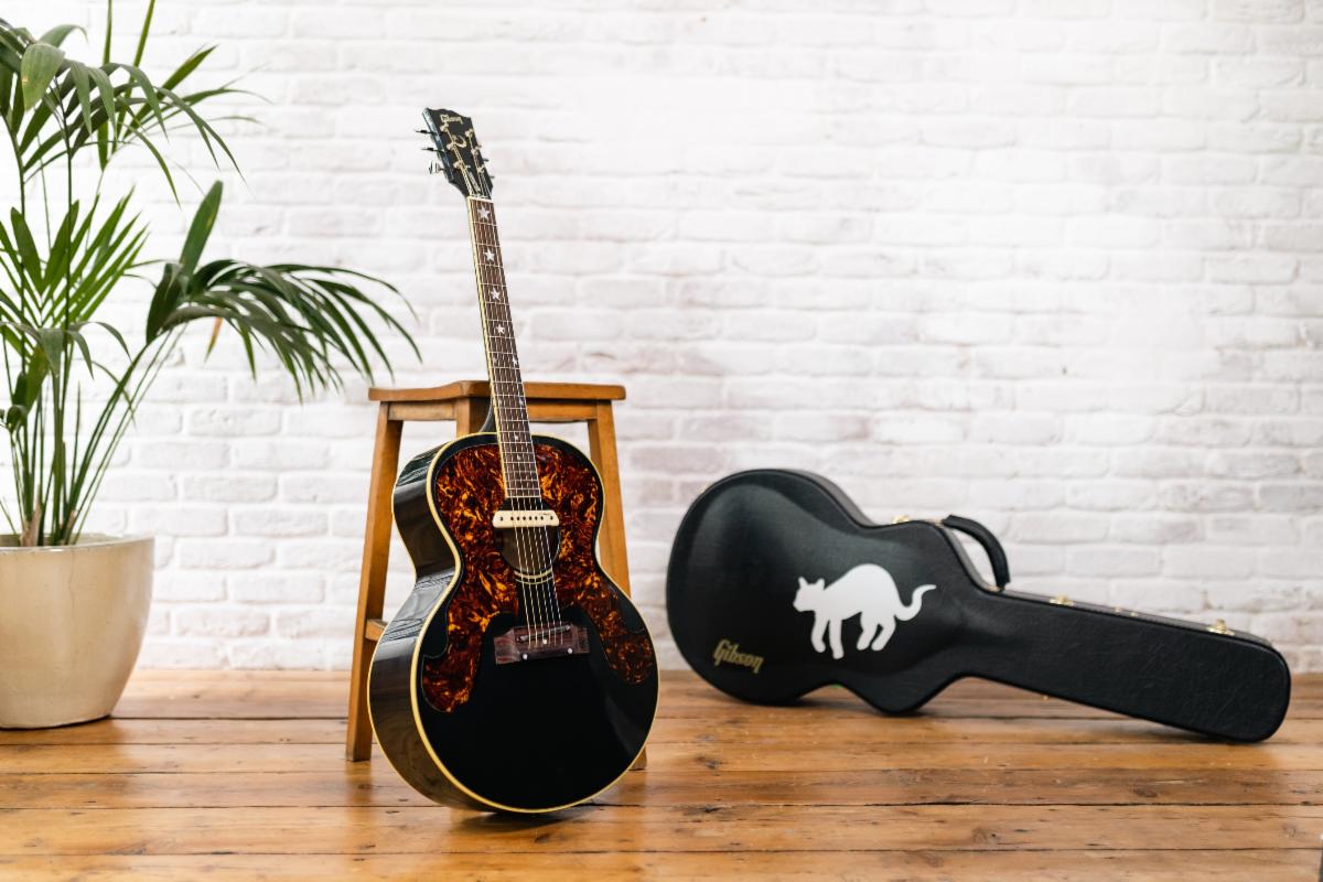 The Gibson Cat Stevens J-180 Collector’s Edition with custom case.