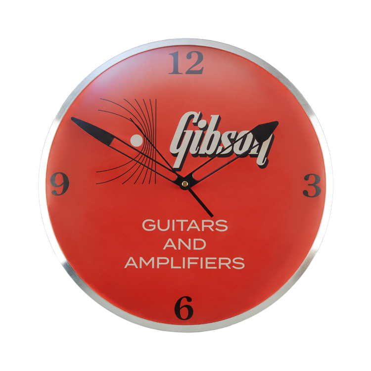 Gibson Vintage Lighted Wall Clock - Kalamazoo Orange