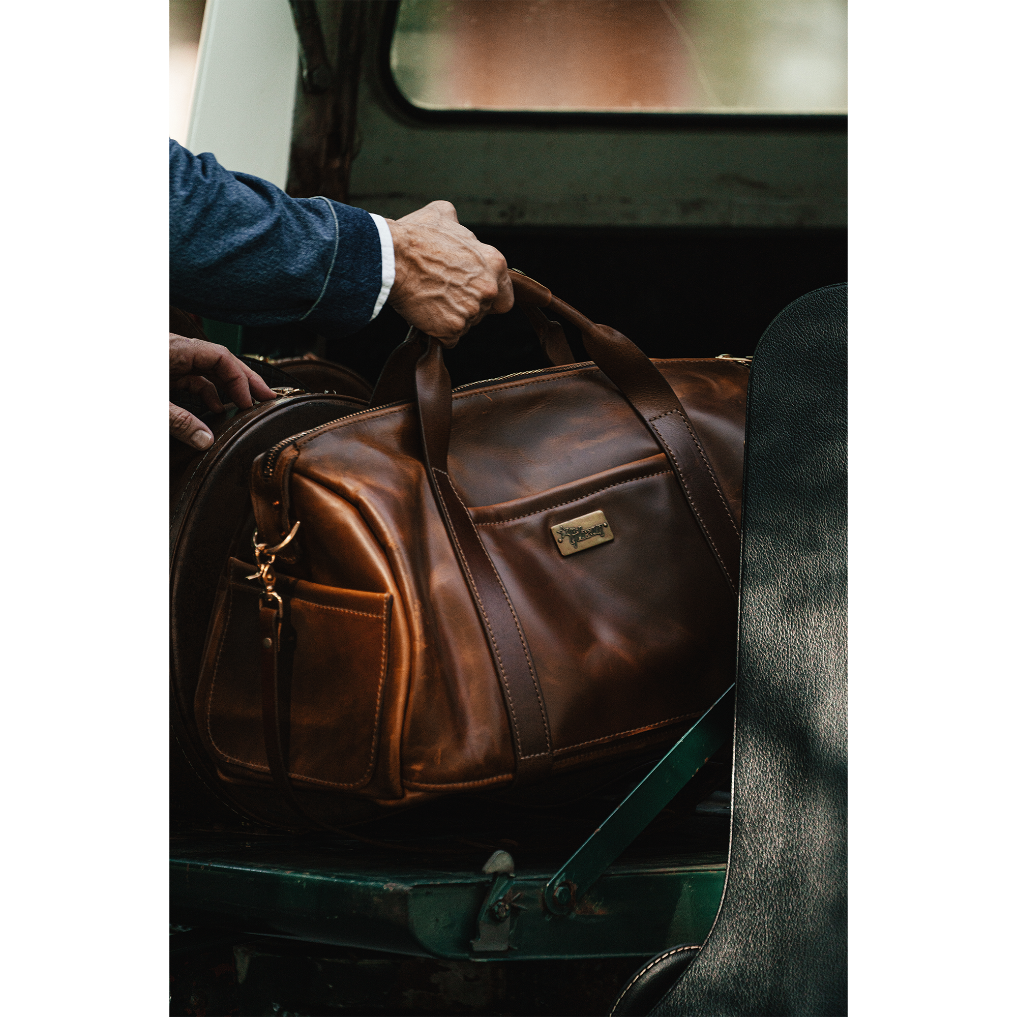 Gibson  Lifton Leather Duffle Bag, Brown