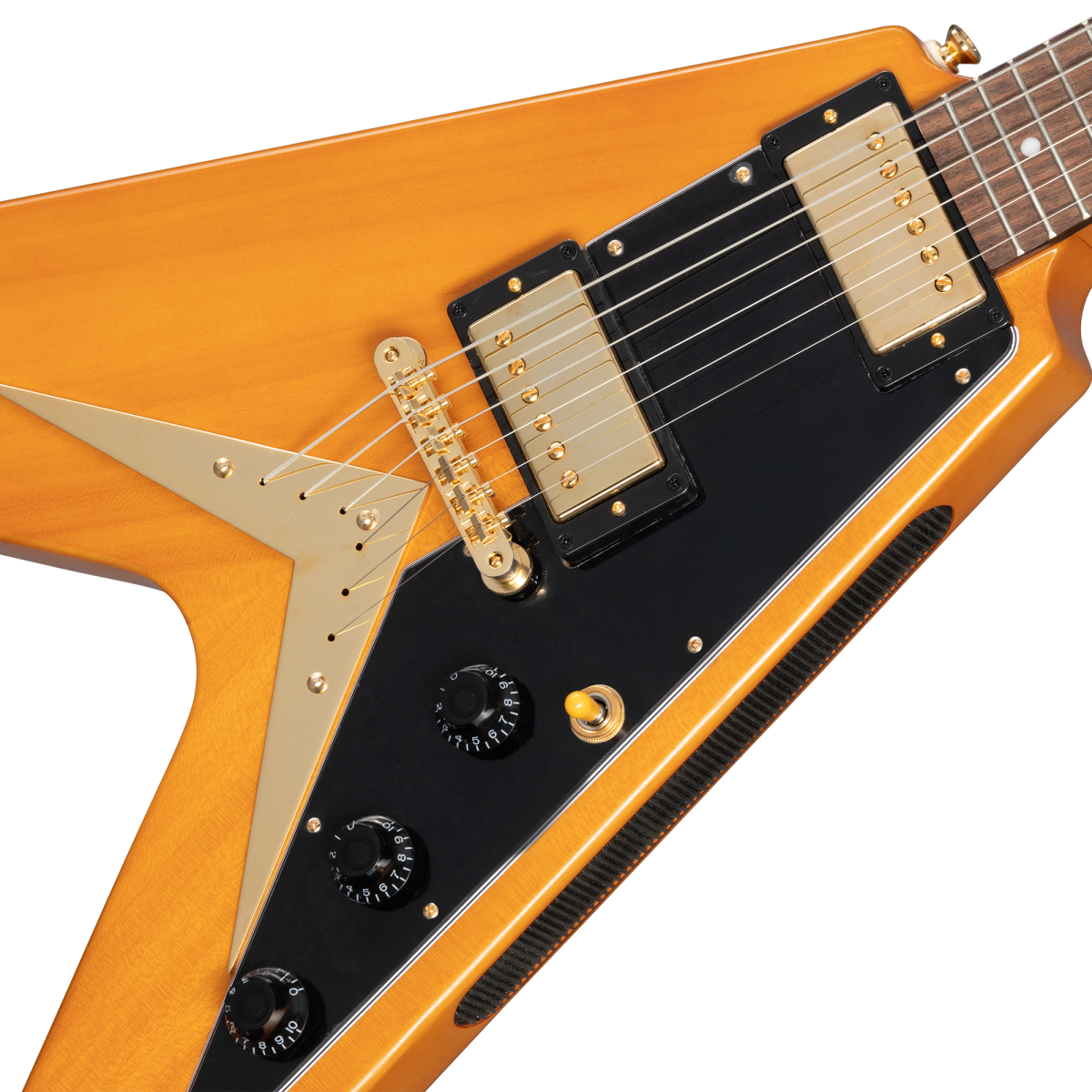 Epiphone | 1958 Korina Flying V (Black Pickguard) Aged Natural