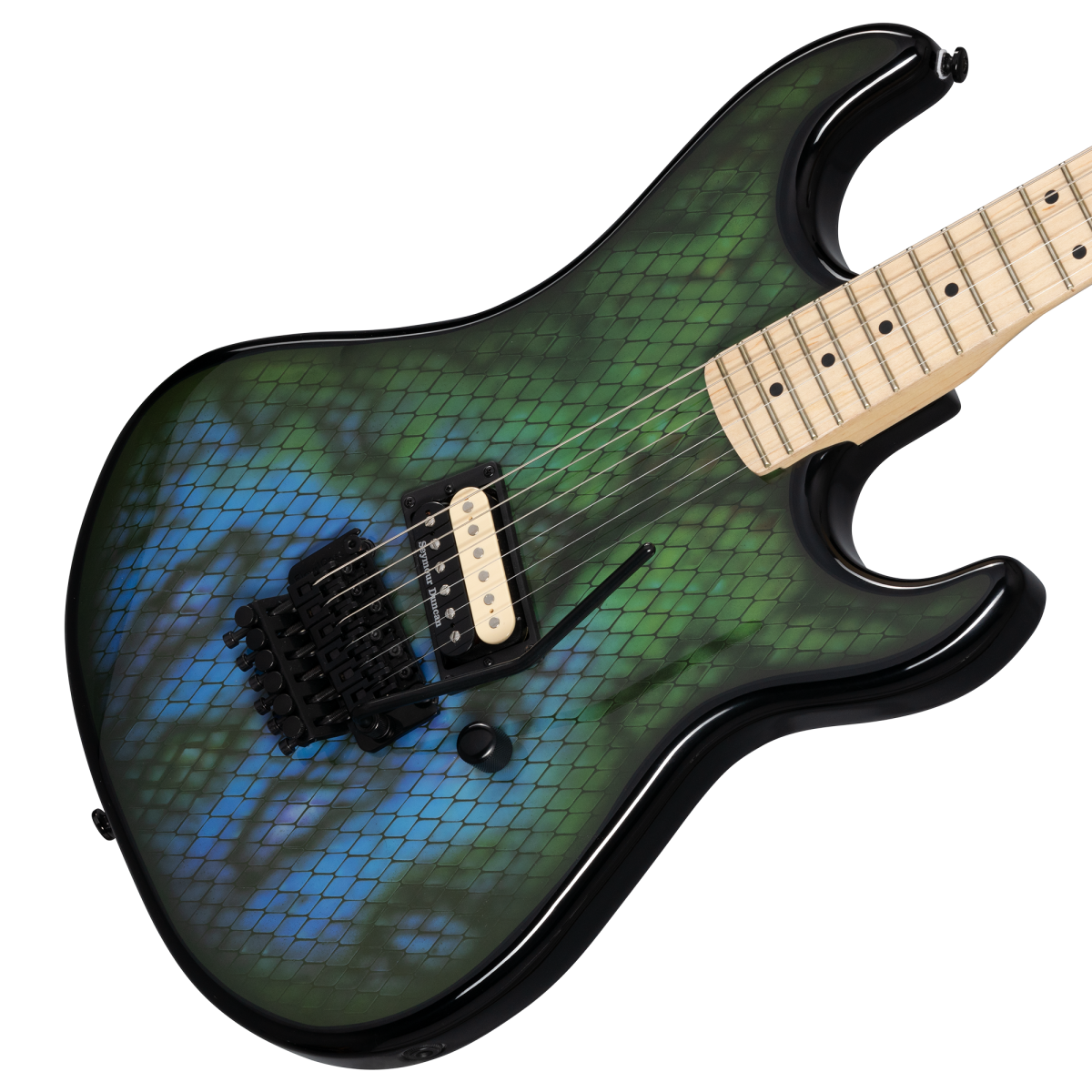 Kramer | Baretta, Custom Graphics, “Viper” Snakeskin Green Blue Fade