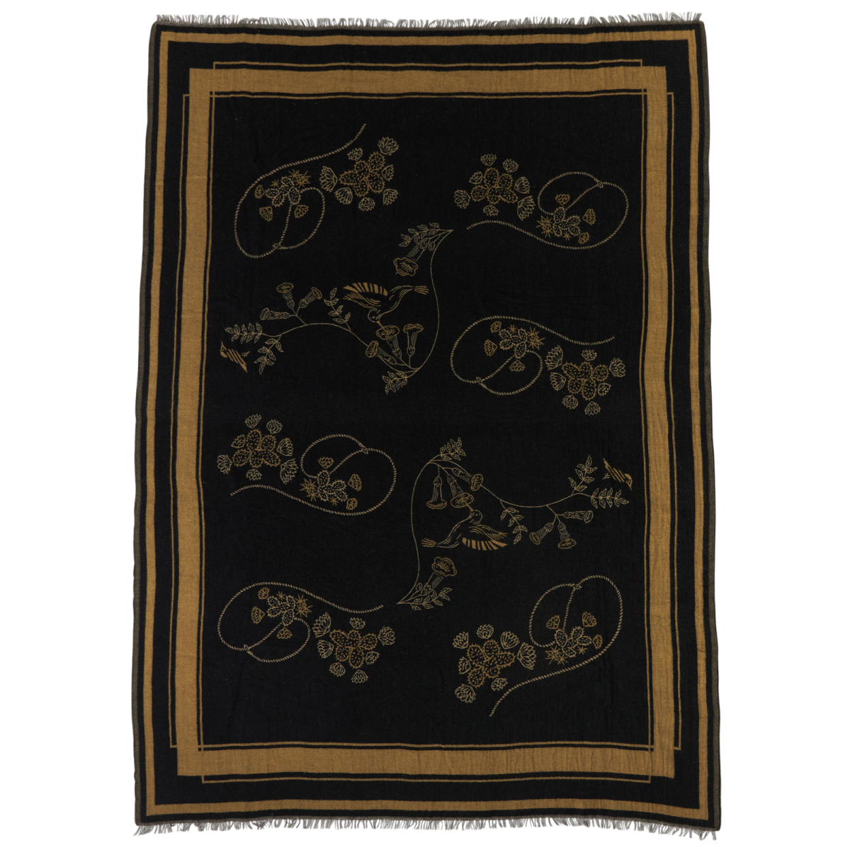 Black discount gold blanket