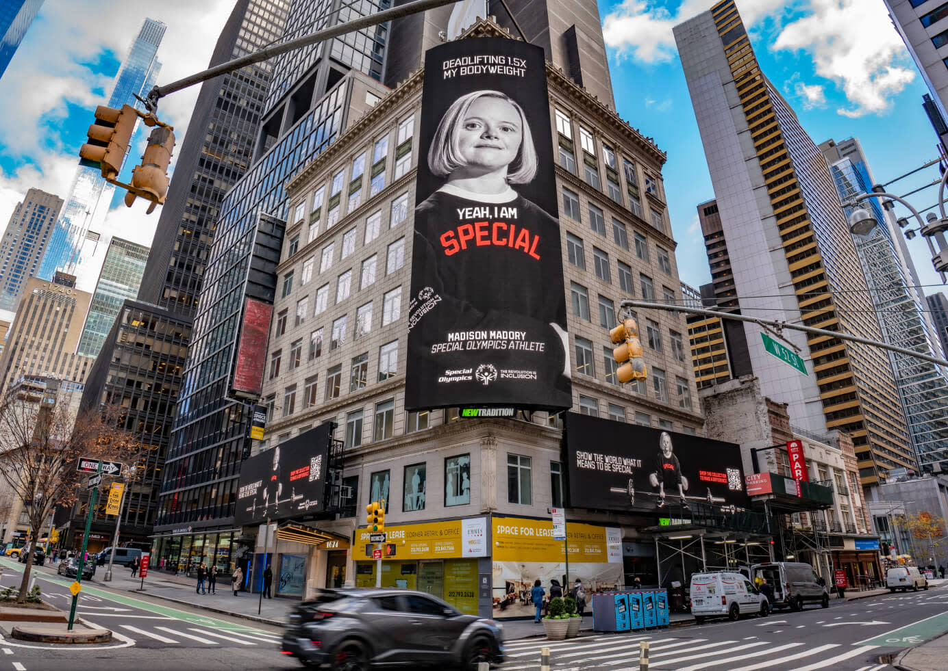 Billboard of Madison "MADDOG" Madory in Times Square, NYC