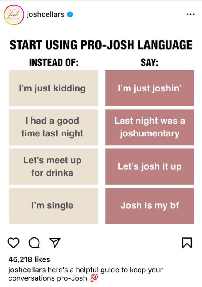 start using pro-josh language