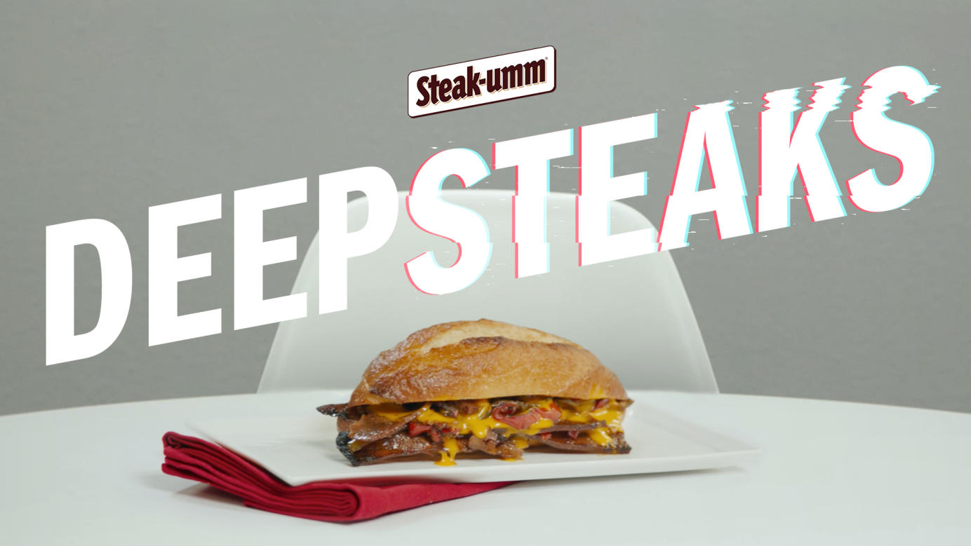 Cover art for Tombras and Steak-umm Deepfake Vegans with DeepSteaks Campaign
