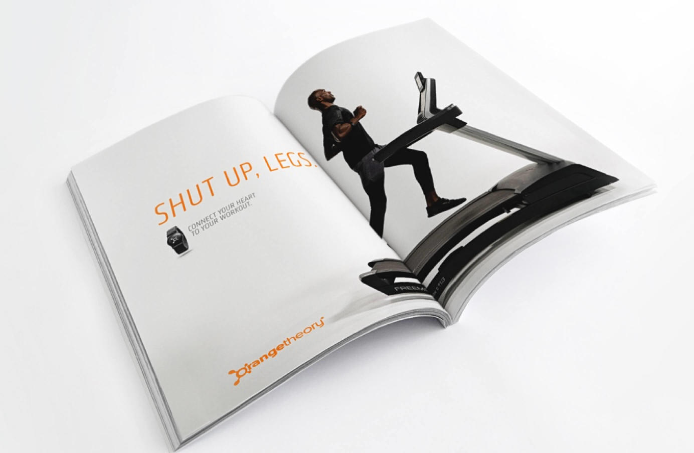 'Shut up, legs' Orangetheory magazine campaign