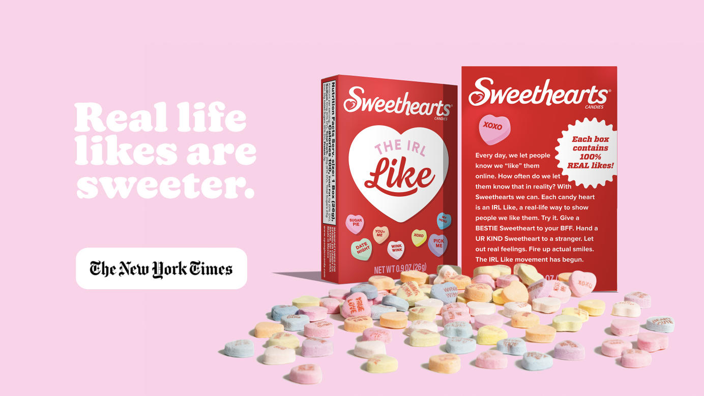 Cover art for NY Times Covers Sweethearts IRL Like Campaign From Tombras