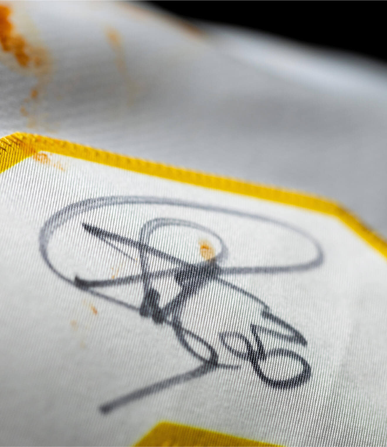 Steph Curry signature on jersey