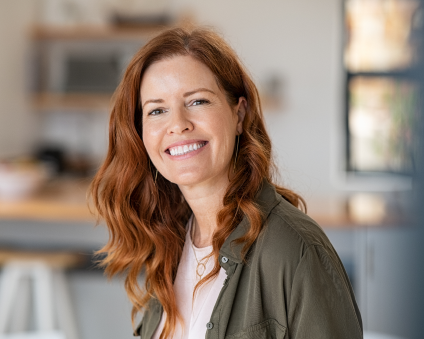 An Aspen Dental patient smiles. 