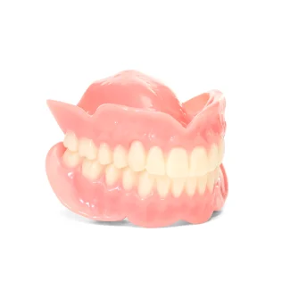 A model of Naturalytes dentures, one of our best-value dentures, on a white background.