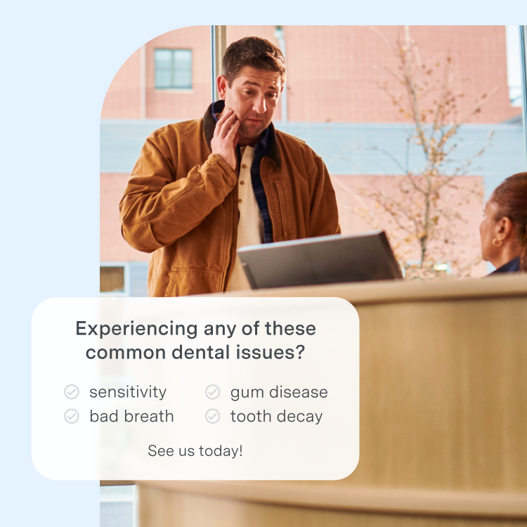 Dental issues such as cavities, tooth decay, sensitive teeth, gum disease, and toothache can be painful and inconvenient. Get the help you need to overcome these issues and keep your teeth healthy! Visit your local Aspen Dental office for expert care and advice.