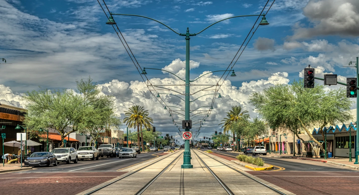 A city street in southeast Phoenix. 