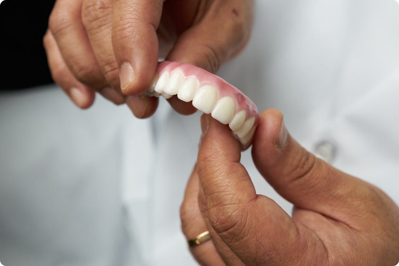 An image of a ClearChoice doctor explaining what are dental implants.