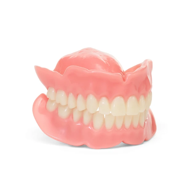A model of Classic dentures, one of the essential dentures, on a white background.