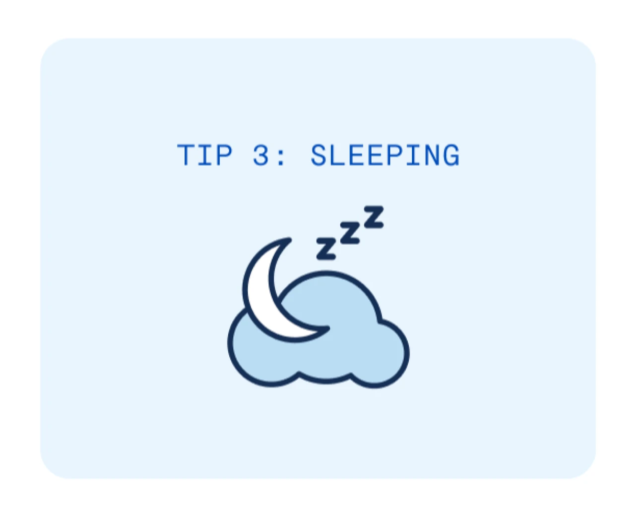 Tip 3: Sleeping with implants.