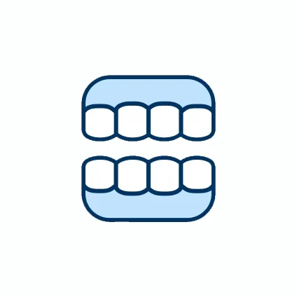 Aspen Dental dentures icon. 