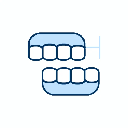 Aspen Dental bite registration icon. 