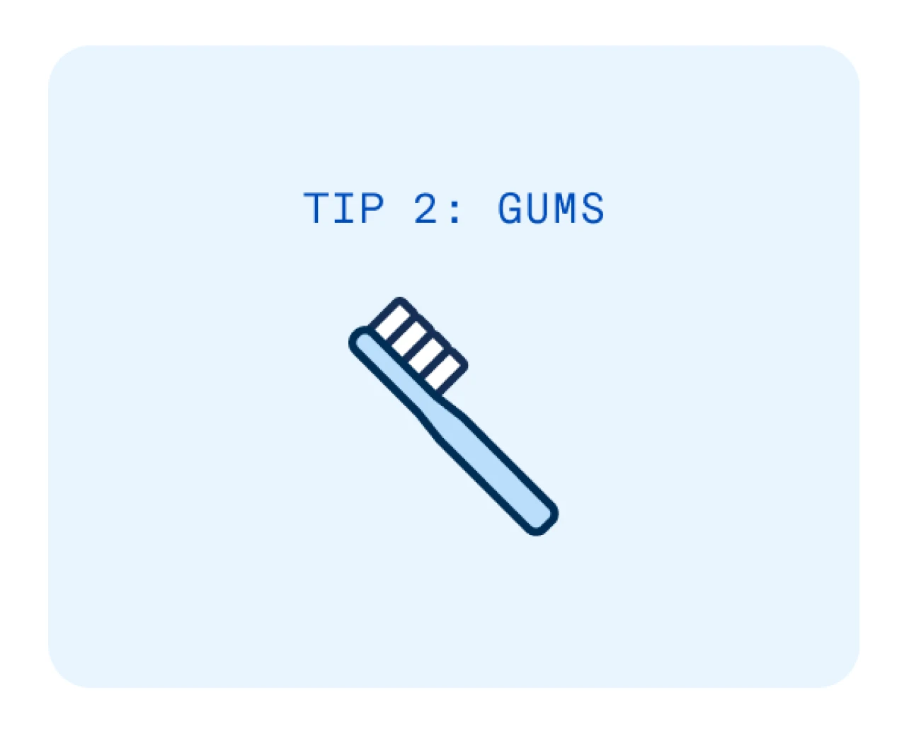 Toothbrush for gums icon