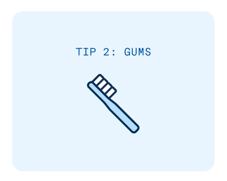 Toothbrush for gums icon