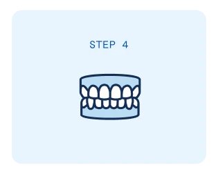 The final step in the tooth filling process involves a bite check for proper filling assessment.