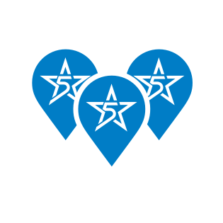 Five Star Urgent care location icons. 