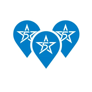 Five Star Urgent care location icons.