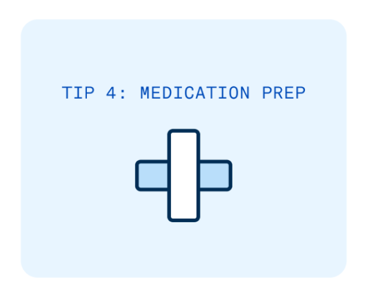 Medication preparation after dental work.