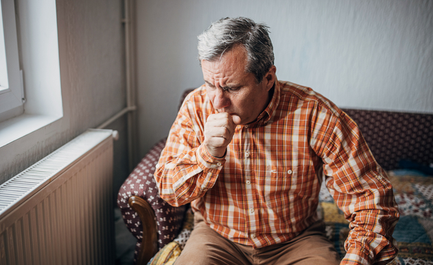 A man suffering from COPD