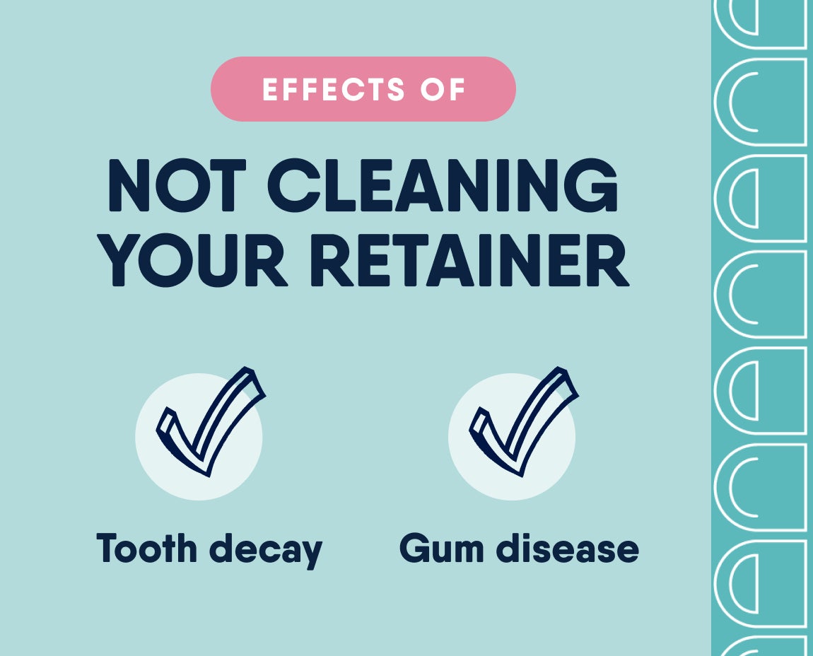 Effects of not cleaning your retainer:
Tooth Decay
Gum Disease
A neglected retainer covered in bacteria and plaque can cause serious dental issues.