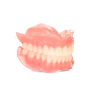 A model of Comfilytes dentures, one of our most premium dentures, on a white background.