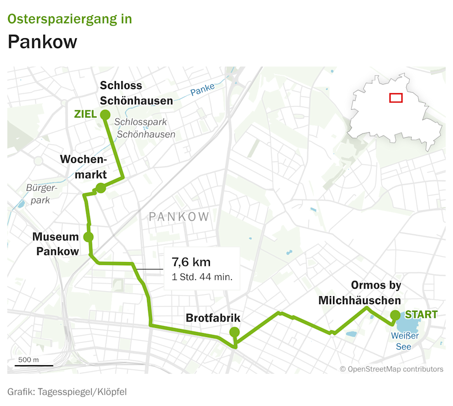 Karte Osterspaziergang in Pankow