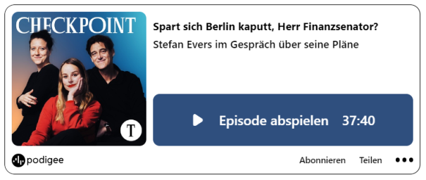 Hier hören Sie den aktuellen Checkpoint-Podcast