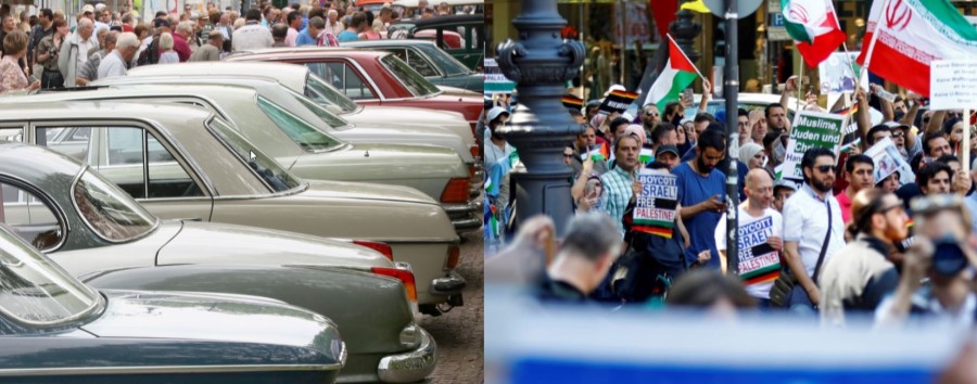 Oldtimerparade muss Al-Quds-Marsch weichen