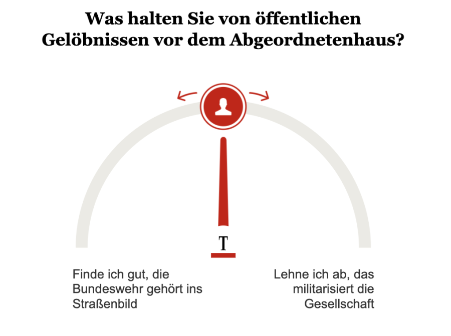 Checkpoint-Umfrage: Was halten Sie von öffentlichen Gelöbnissen?