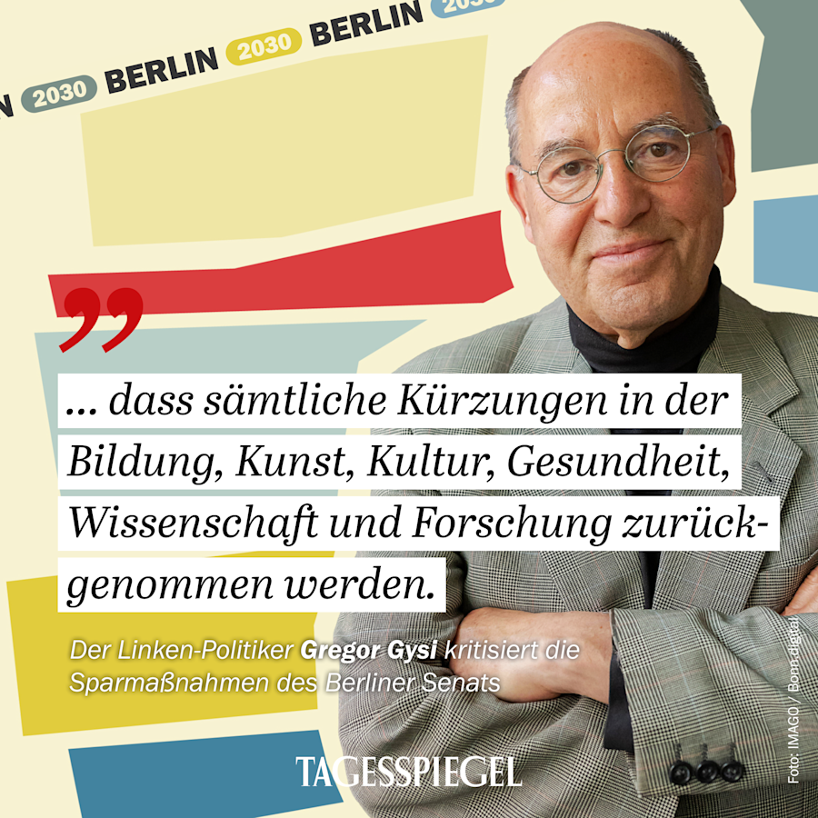 Berlin 2030 – Visionen für die Hauptstadt mit Gregor Gysi