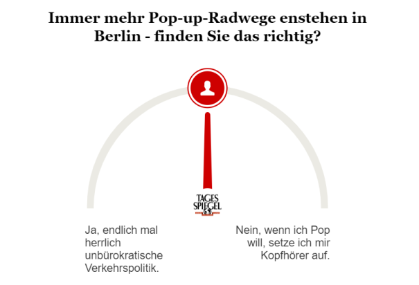 Umfrage zu Pop-up-Radwegen