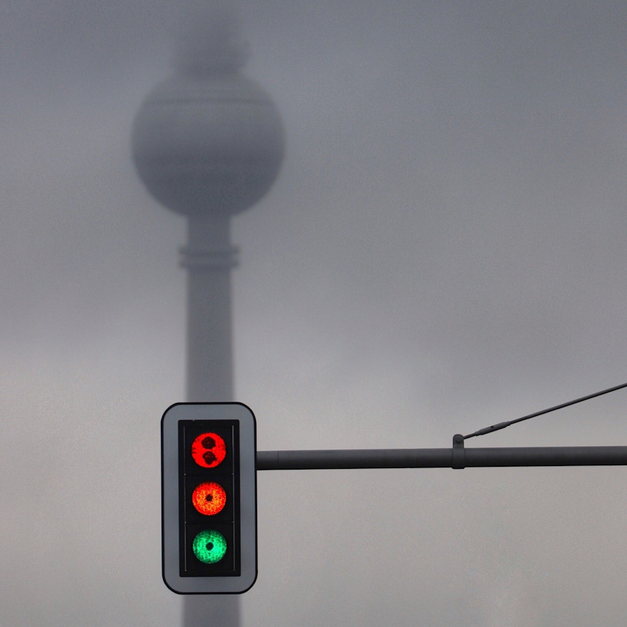 Nebeliges Ampel-Kiekste von Hauke Bunks