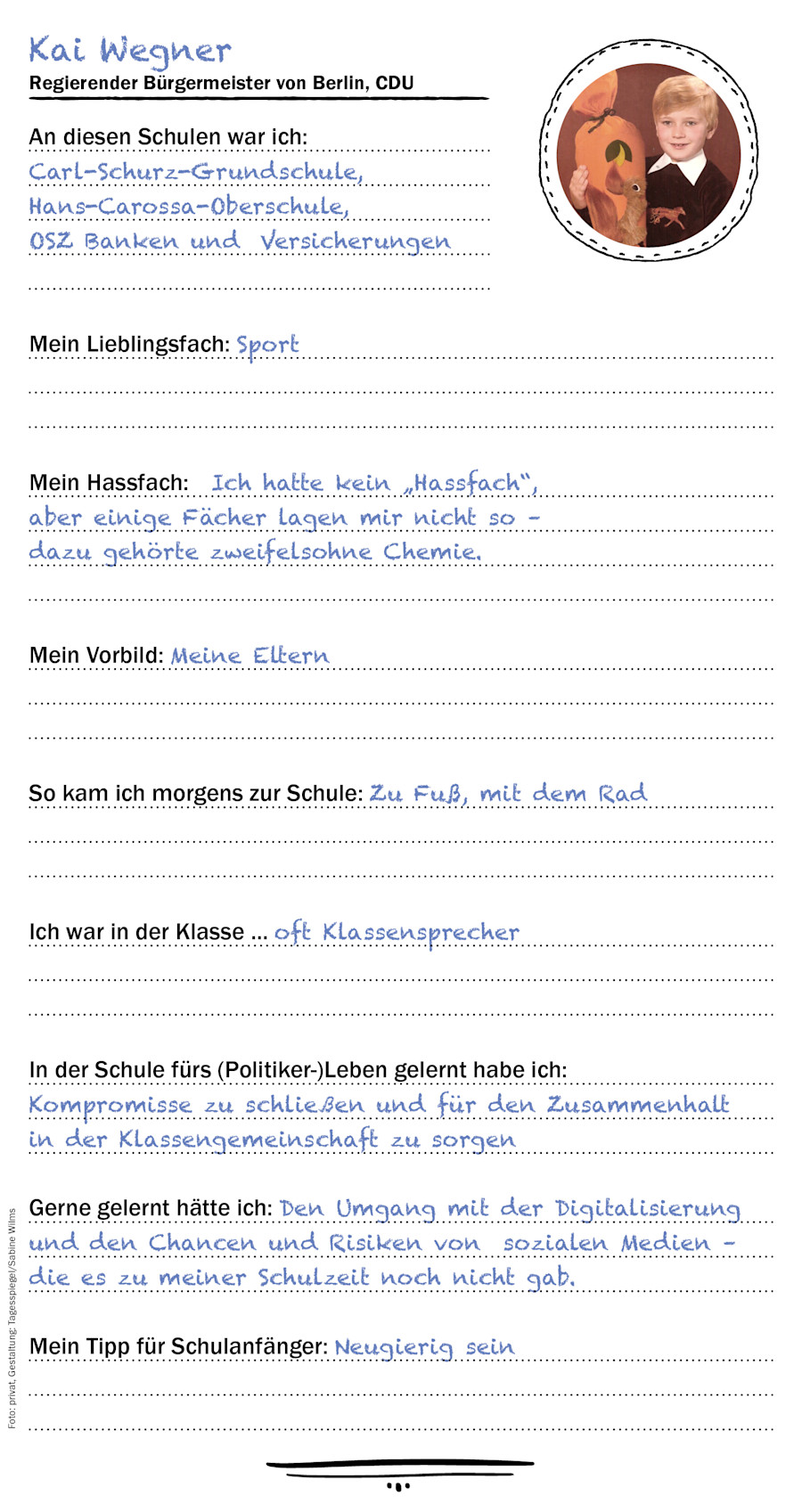 Das Checkpoint-Freundebuch (Regierender Bürgermeister Kai Wegner)