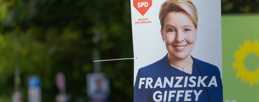 Übriggebliebene Wahlplakate: SPD lässt Franziska Giffey hängen – und schickt den falschen Kreisverband auf die Suche