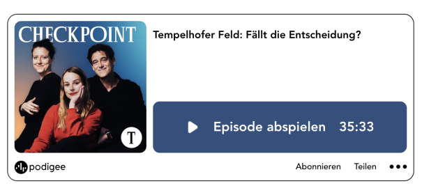 Podcastplayer Tempelhofer Feld: Fällt die Entscheidung?