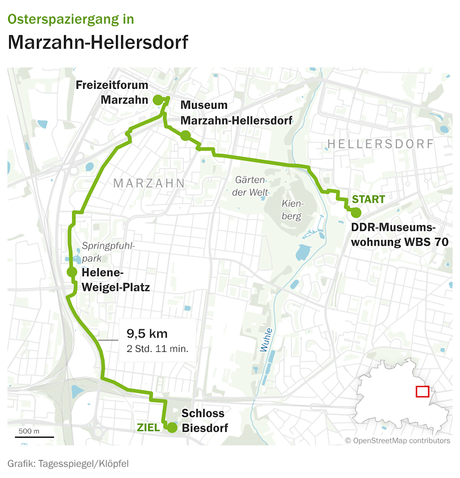 Karte Osterspaziergang in Marzahn-Hellersdorf