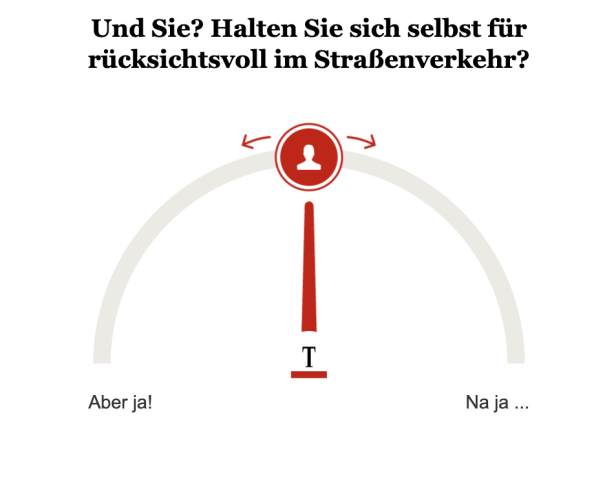 Opinary: Und Sie? Halten Sie sich selbst für rücksichtsvoll im Straßenverkehr