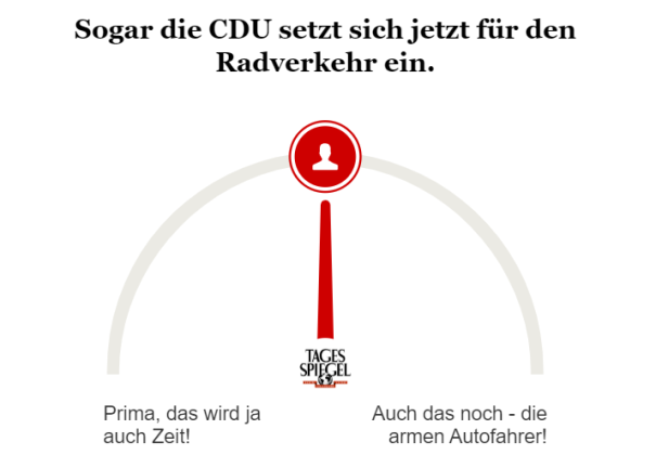 Umfrage zu Radverkehrpolitik