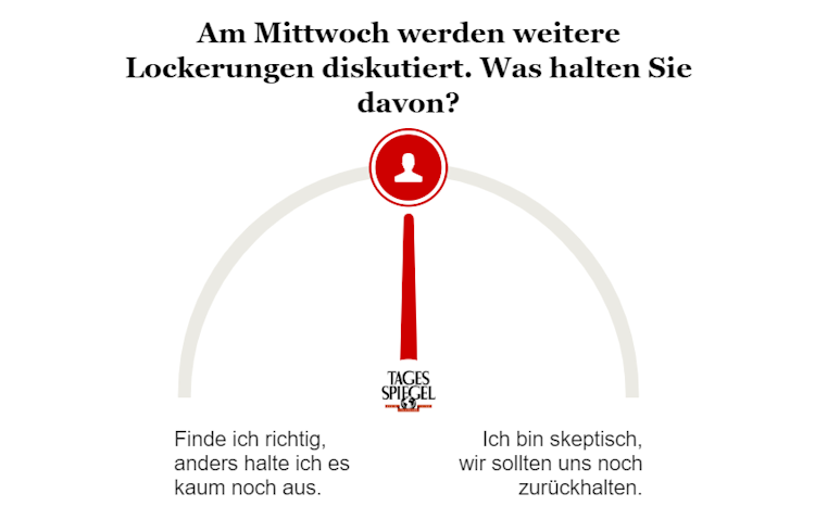 Umfrage zu weiteren Corona-Lockerungen