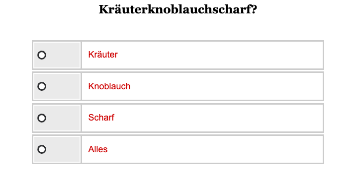 Opinary: Kräuterknoblauchscharf?